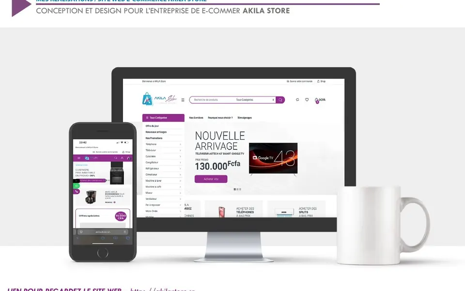 E-commerce AKILA Store — réalisation AKILA Intelligence