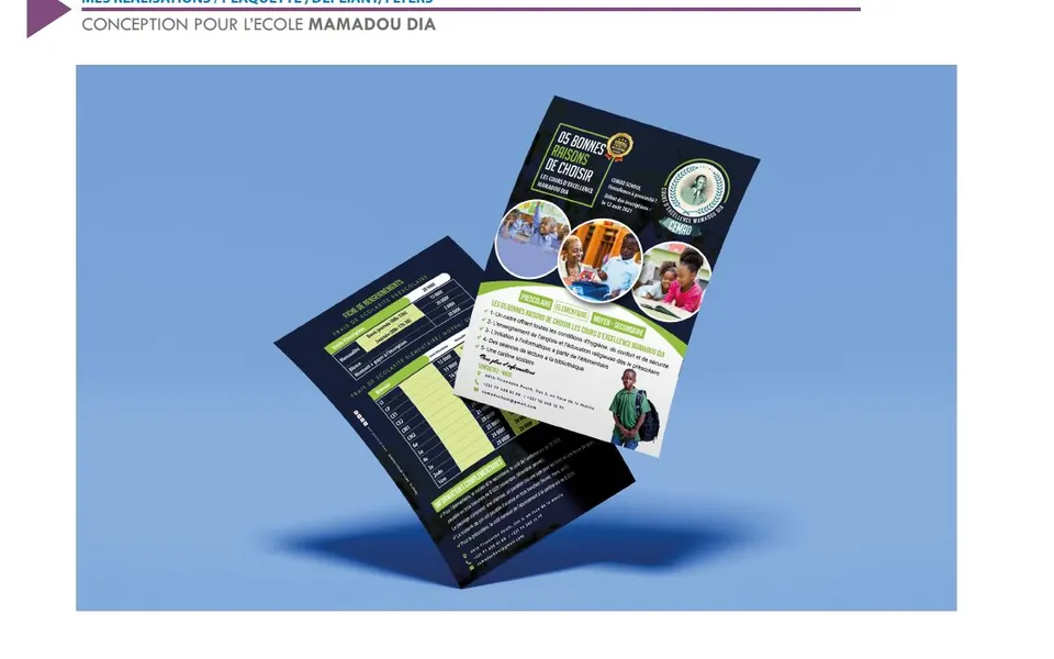 Brochure École Mamadou Dia — réalisation AKILA Intelligence