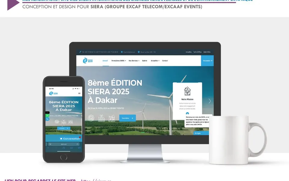 Site web SIERA 2025 — réalisation AKILA Intelligence